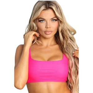 Maui Mix And  Match Tank Bikini Top - Hot Pink